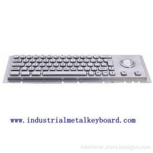 65 Keys Metallic Industrial Keyboards With Trackball , Cher